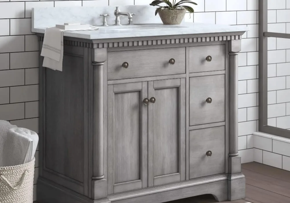 Grey bathroom vanities