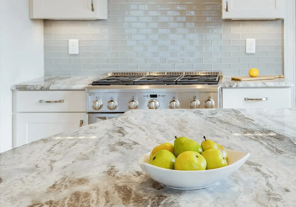 White kitchen countertop