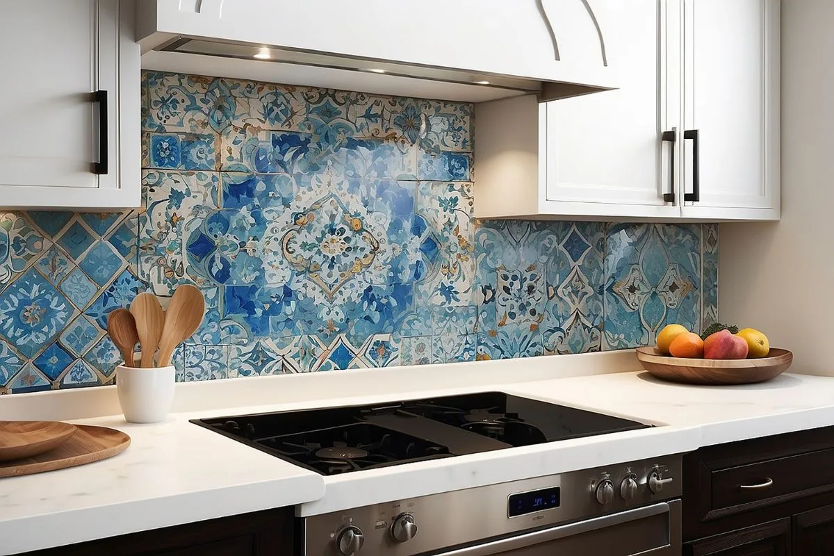 kitchen remodeled with handcrafted ceramic tiles