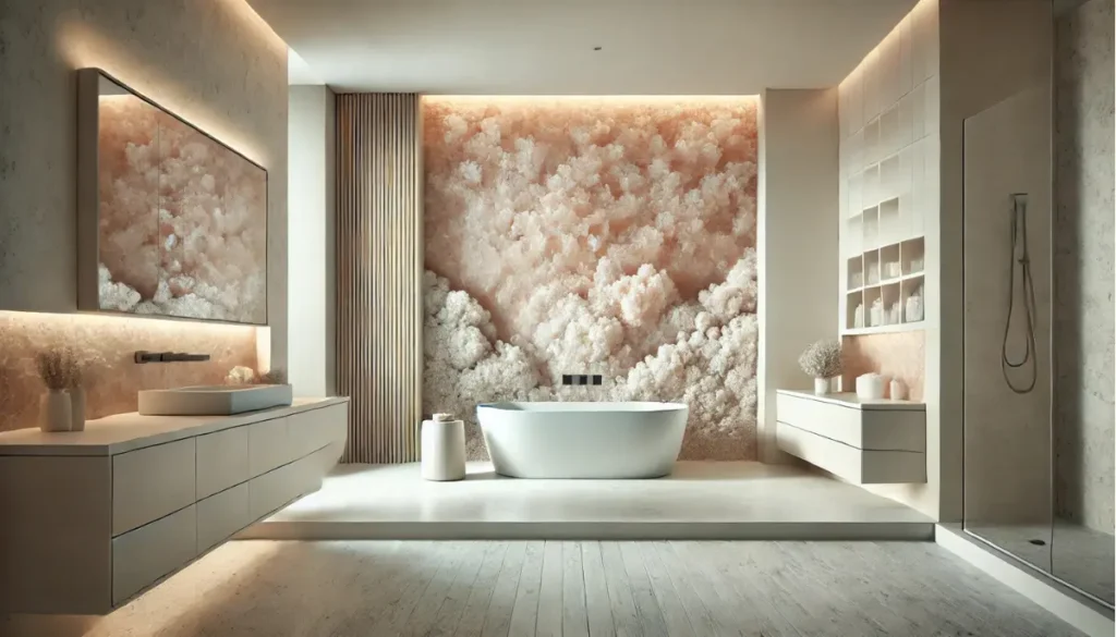 bathroom with salt wall