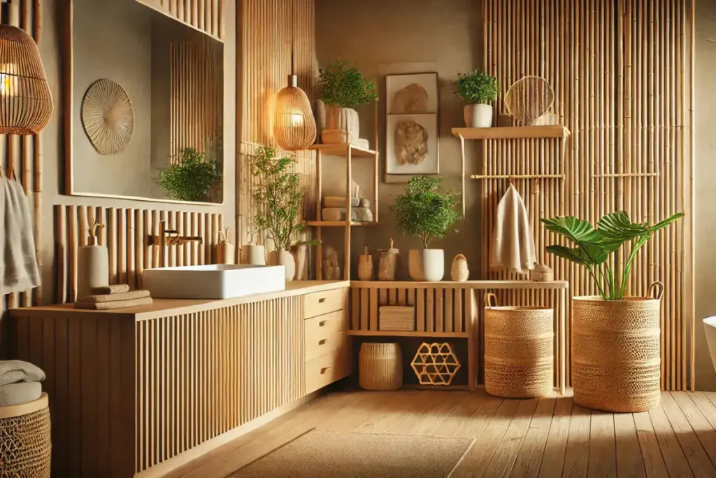 Sustainable bamboo bathroom design