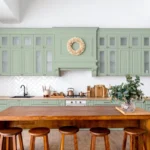 green kitchen cabinets installed in Sterling VA