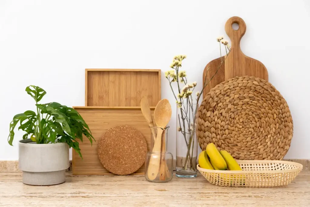 kitchen with natural material