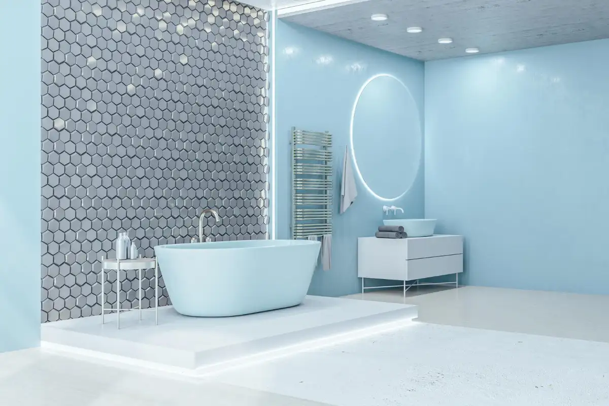 light blue bathroom design