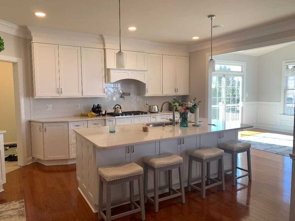 whitw cabinet remodeled kitchen in Leesburg VA