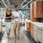 couples searching for kitchen and bathroom store