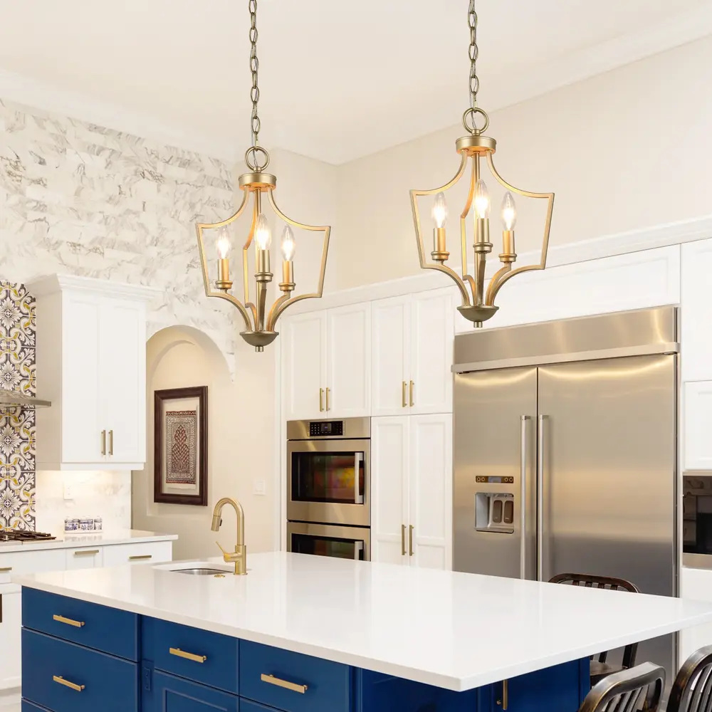 Classic lantern kitchen island lamp