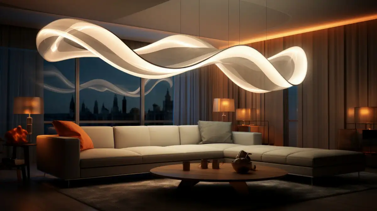 modern home with lights