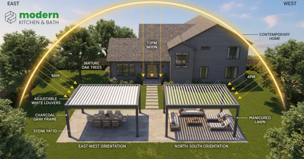 pergola-orientation-for east and west side of the house