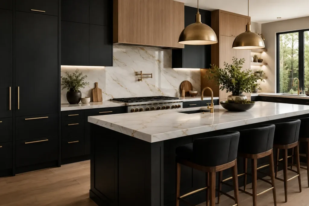black_kitchen_cabinets