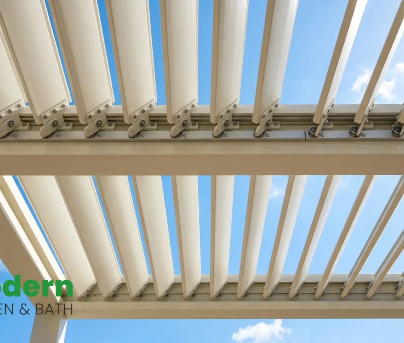 louvered-pergola-louvers-open-blue-sky